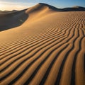 Sand s surface features intricate ripple patterns displaying fine Royalty Free Stock Photo