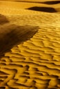 Golden sand ripples and patterns Royalty Free Stock Photo