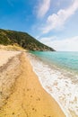 Golden sand in Solanas shore Royalty Free Stock Photo