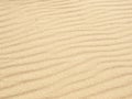 Golden sand wave texture dune background on beach. Top view Royalty Free Stock Photo