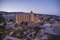 Golden Sands Beach resort - aerial night view,Bulgaria Royalty Free Stock Photo