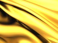 Golden satin silk waves luxury abstract background Royalty Free Stock Photo