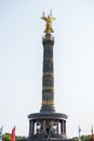 Golden satue and berlin Victory Column, a monument to commemorate the Prussian victory in the Danish-Prussian War