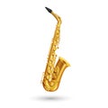 Golden Saxophone Illustration Royalty Free Stock Photo