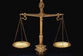 Golden Scales of Justice Royalty Free Stock Photo