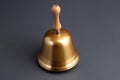 Golden school bell. Generate Ai