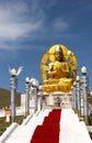 Golden sculpture in amarbayasgalant Monastery in northern Mongolia.