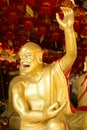 Golden Sculpture Chinese Gods in Chinese Temple at Phitsanulok,thailand