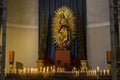 Golden sculpture of Mary, mother of Jesus Christ Royalty Free Stock Photo