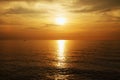 Golden sea sunset Royalty Free Stock Photo