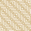Golden seamless geometric grid, lattice pattern, elegant vector background Royalty Free Stock Photo