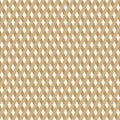 Golden seamless geometric pattern: luxury vector design with diagonal grid Royalty Free Stock Photo