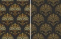 Golden seamless pattern