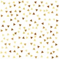 Golden seamless pattern with triangles Royalty Free Stock Photo