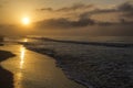 Golden Seaside Sunrise - Gulf Shores, Alabama Royalty Free Stock Photo