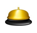 Golden service bell Royalty Free Stock Photo