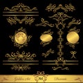 Golden Set Calligraphic and Decorate elements