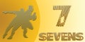 Golden Sevens Rugby Banner on Gold Royalty Free Stock Photo