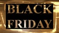 Golden shining text "BLACK FRIDAY