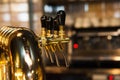 Golden beer tap Royalty Free Stock Photo