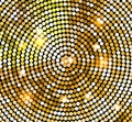 Golden shiny mosaic in disco ball style. Vector gold disco lights background. Abstract background Royalty Free Stock Photo