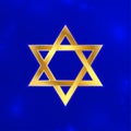 golden and shiny star of david religious background design