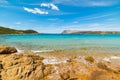 Golden shore in Capo Coda Cavallo Royalty Free Stock Photo