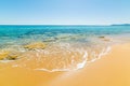 Golden shore in Piscina Rei beach Royalty Free Stock Photo