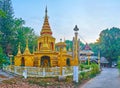 The golden shrine of Wat Klang, Pai, Thailand