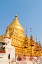 Golden Shwezigon pagoda in Myanmar Royalty Free Stock Photo