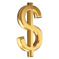 Golden sign dollar