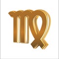 Golden sign Virgo