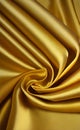 Close up silk fabric yellow, luxury themed abstract background. Silk fabric golden, satin fabric wave background.