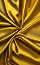 Close up silk fabric yellow, luxury themed abstract background. Silk fabric golden, satin fabric wave background. Royalty Free Stock Photo