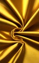 Close up silk fabric yellow, luxury themed abstract background. Silk fabric golden, satin fabric wave background.