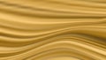 Golden silk folded crease fabric background and texture