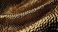 Golden silk textile with texture background. Illustration of wavy fabric material. Dynamic wavy cloth. Generative AI