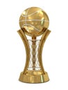 Golden - silver basketball award trophy with ball Royalty Free Stock Photo