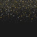 Golden and silver confetti Royalty Free Stock Photo