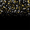 Golden and silver confetti Royalty Free Stock Photo