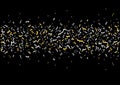 Golden and silver confetti Royalty Free Stock Photo