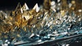 Golden and silver Crystal Panoramic Design Royalty Free Stock Photo