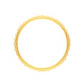 Golden Simple Circular Frame, Border Design.