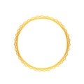 Golden Simple Circular Frame, Border Design.