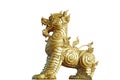 Golden Singha lion Royalty Free Stock Photo