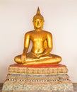 Golden sitting Buddha statue
