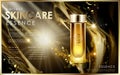 Golden skincare essence Royalty Free Stock Photo