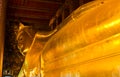 The golden sleeping buddha statue Royalty Free Stock Photo