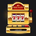 Golden Big Win slot machine Royalty Free Stock Photo