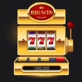 Golden Big Win slot machine Royalty Free Stock Photo